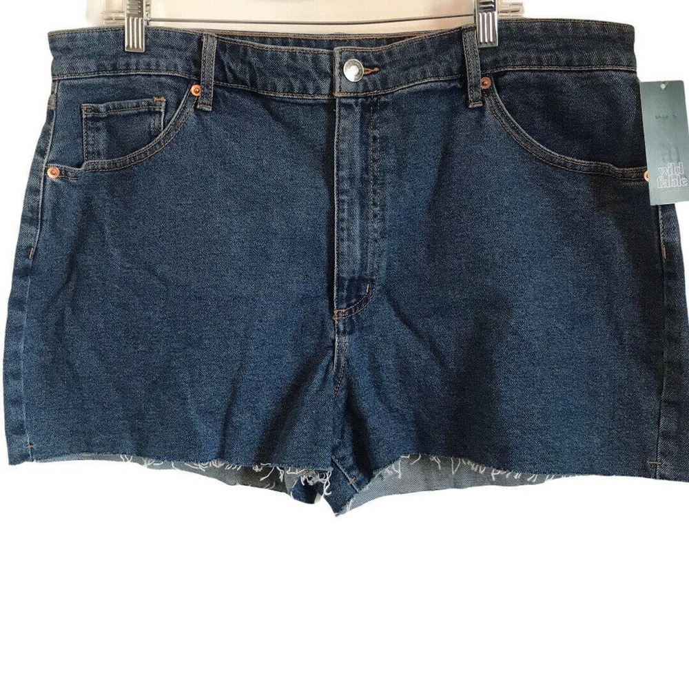 Wild Fable Cut Off Denim High Rise Mom Shorts